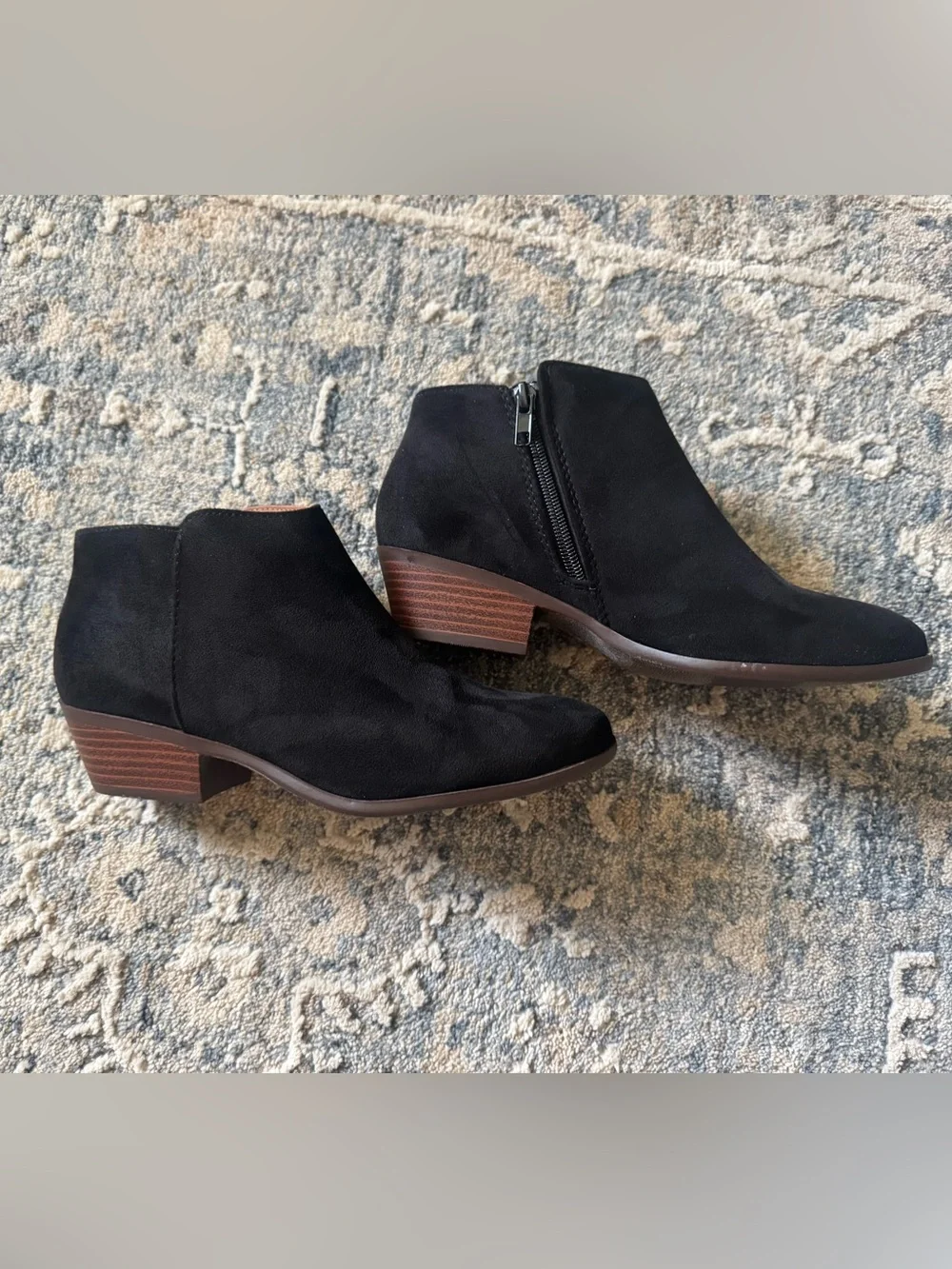 Soda Mavis Ankle Boot Bootie Imit Black Suede Size 8